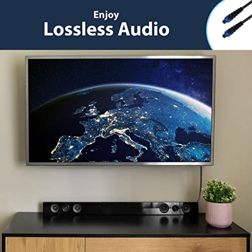 Pipestation Optical Cable for Soundbar to TV 1m - Toslink Cable Digital Optical Audio Cable for Excellent Sound Quality - Universal Fibre Optic Digital Audio Optic Lead - Soundbar Lead Wire For Sonos - Image 4