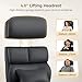 BestEra Big and Tall Office Chair 500LBS, Ergonomic High Back Leather Executive Chair, Reclining Swivel with Adjustable Armrests Lumbar Support Footrest, Cross Legged, Black