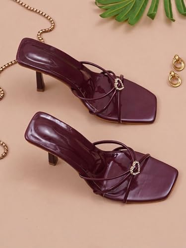 Image of TRYME Elegant Stilettos Heels for Women | Comfortable Slip-On Dress Sandals | Fashion Pencil Heel Footwear