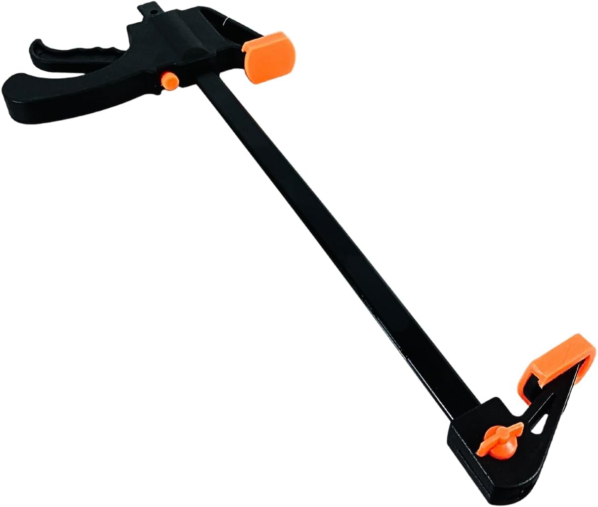 12 (10.2 cm) Adjustable Nylon and Steel Clamp | Quick-Release & Damage Protection | For Large Projects to Clamp Down on Material