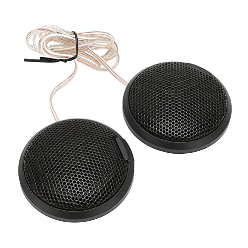 Mini Car Speaker Tweeter, 20W 105dB High Performance Dome Tweeters 1 Pair, 4 to 8 Ohms Stick On Flush Mount Mini Dome Tweeter Speakers for Car Audio System