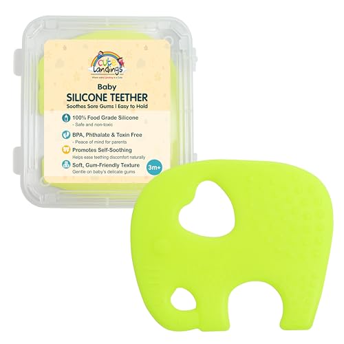 Image of Silicone Teething Toy for Newborn Baby Girls & Boys | BPA-Free, Food-Grade | Gum Relief, Chewing Aid |Teether| Easy-to-Grip Essentials (3+ Months)