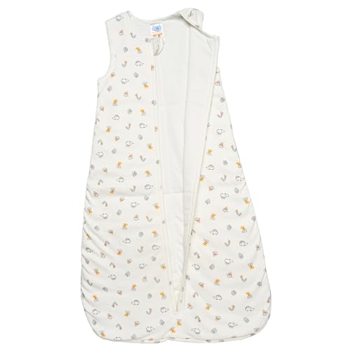 Image of Pure Cotton Baby Sleeping Sack Bag, Baby Sleeping Pod, Inverted Zipper, Snap Buttons, Inner Padding Filling