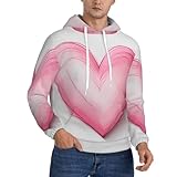 JDbncxe Sudadera con capucha de forro polar para hombre, con estampado de corazón y texto en inglés 'Sketch love heart', de manga larga, para uso diario, para descansar, Negro, M