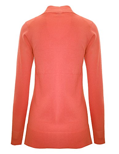 Image of Cielo Women's Solid Basic Open Front Pockets Knit Sweater Cardigan