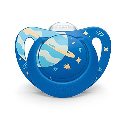 Image of NUK Orthodontic Pacifier, Space Boy, 6-18 Months, 4-Pack