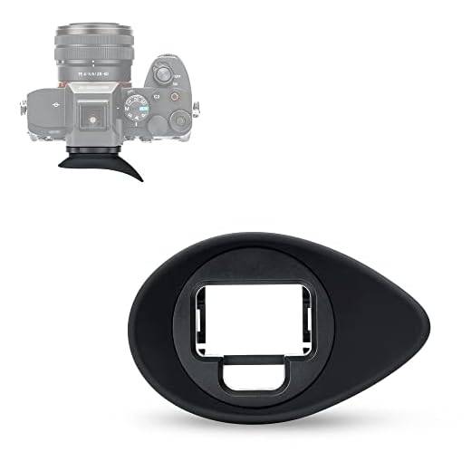 JJC Visor ocular ocular para Sony A7R V A7R5 A7 IV A7M4 A7S III A7SIII A7S3 A1 Alpha 1 substitui o copo ocular Sony FDA-EP19, silicone macio de forma oval e design rotativo de 360°