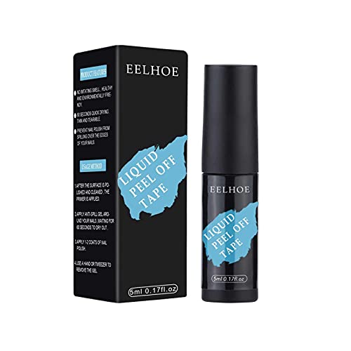 SBVSDB Peel Off Liquid Tape, 15 ml Nail Art Latex Liquid Tape, Barrière Peel Off pour protéger la peau des bords de l'ongle – Blanc