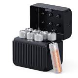 K&F CONCEPT Rechargeable AA Batteries with Charger Case 1.5V Lithium 8-Pack