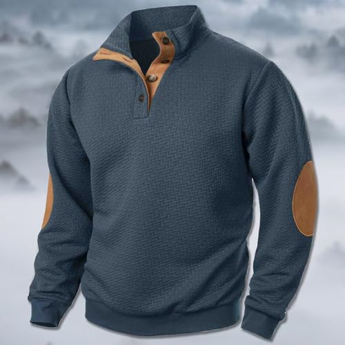 Sweat homme col montant pour sorties et quotidien style jacquard décontracté - 2
