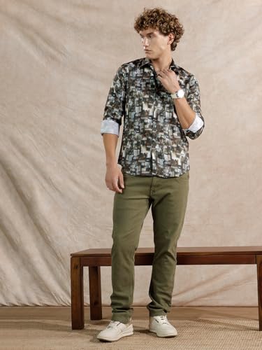Image of WROGN Men's Cotton Stretch Jeans | Solid Design | Slim Fit