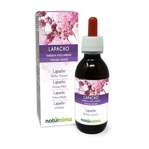 Lapacho o pau d'arco (Tabebuia avellanedae o Tecoma curialis) cortezas Tintura Madre sin alcohol Naturalma - Extracto líquido gotas 100 ml - Complemento alimenticio - Vegano