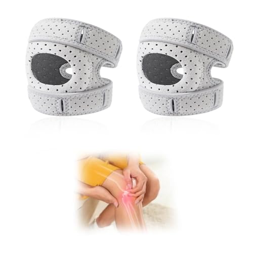 2 rodilleras ortopédicas de bienestar para hombres y mujeres en caso de artrosis, soporte ajustable para la rodilla, para deportes, vendaje de compresión transpirable, para alivio del dolor y apoyo