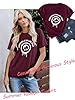 WIEIYM T Shirt Women Crew Neck T-Shirts Summer Tee Smile Graphic Slogan Tshirt Something It Be Like That Unisex Basic Tops Burgundy #3