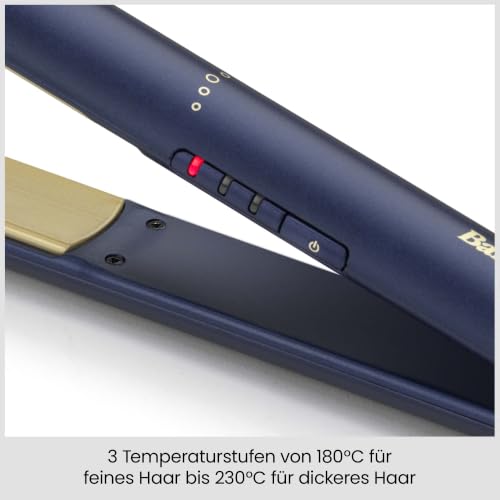 BaByliss Midnight Luxe Glätteisen - Titanium Ceramic Floating Plates für sanftes Gleiten, schnelles Aufheizen in 30 Sekunden… – Ansicht 5
