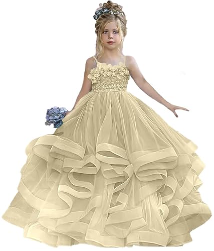 Flower Girl Dress Lace Appliques - Flower Girl Dresses Ruffle Flower Girls Dress