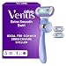 Gillette Venus Extra Smooth Swirl Rasierer Damen — Inkl. 3 Ersatzklingen für Nassrasierer, Schwenkbares Handstück und Duschhalterung — Lila