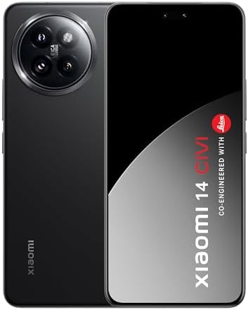 XIAOMI 14 Civi Shadow Black (8GB RAM 256GB Storage) | 50 MP Leica Triple Camera| SB 8s Gen 3 | 1.5K Quad Curved AMOLED HyperOS