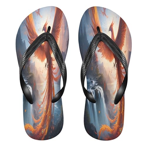 STAYTOP Beautiful Phoenix Of Fire Flip Flops Sandals of Men's & Women's,Sandals Beach Slippers Shower Slides