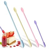 DUFEIMOY Multicolor Mini Spatula Silicone Spatula Set of 4, Makeup Spatula Tiny Spatulas for Cosmeti