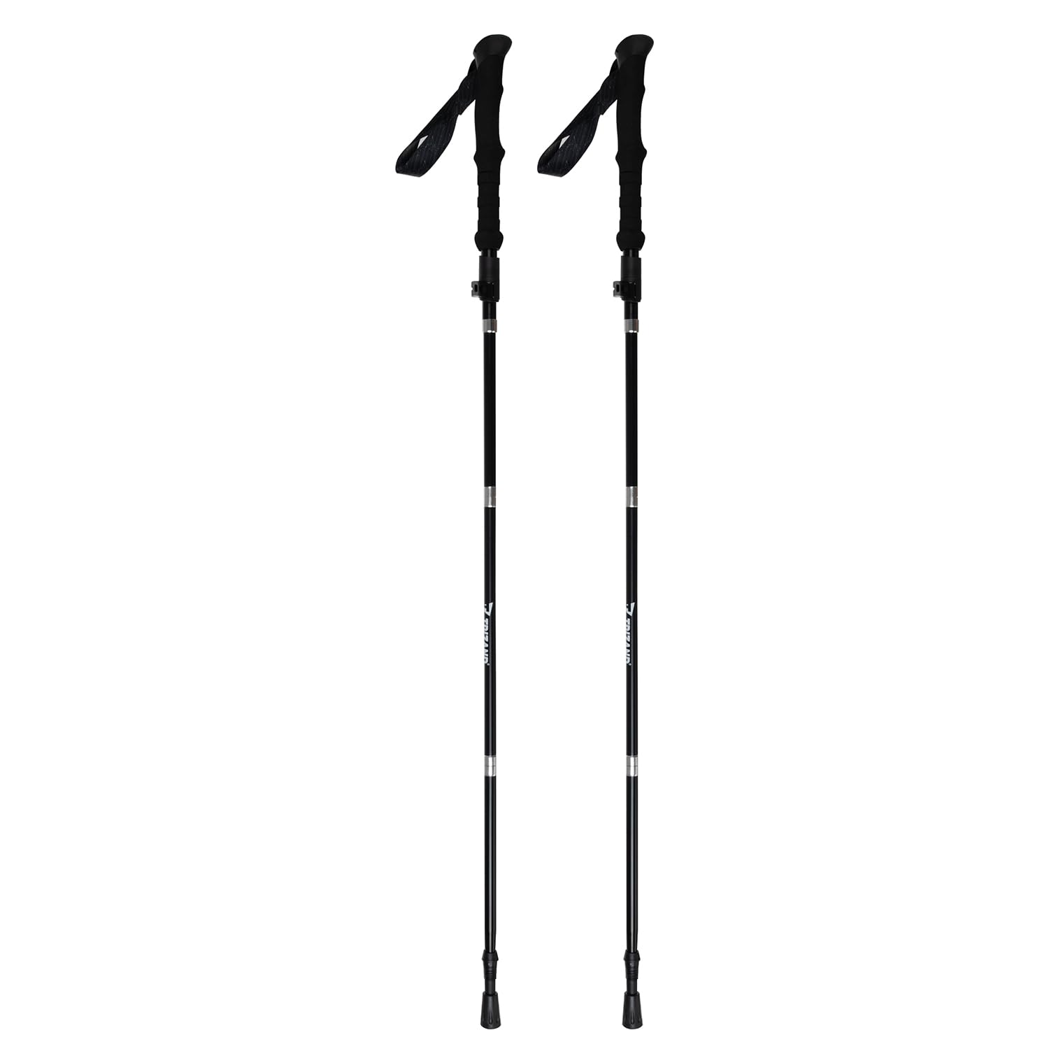 Bâtons de marche nordique pliables et réglables de 110 à 130 cm - Léger avec tampon en caoutchouc pour homme et femme - 24396