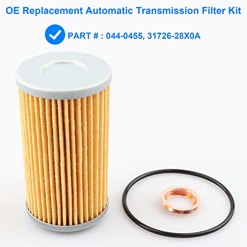 Transmission Filter Kit, Replace 044-0455 0440455 Compatible with Nissan Infiniti CVT - Altima, Juke, Maxima, Murano, NV200, Pathfinder, Rogue, Sentra, Versa Note, QX50 QX60, Year 2013-2022 - Thumbnail 2