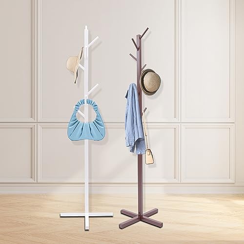 Perchero de madera noble con forma de árbol moderno y acabado premium para dormitorio 6