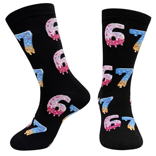 YWEIOUSD 67 Socks Ice Cream Six Seven Socks Meme Novelty Funny Gifts for Boys Girls Back To School Gift