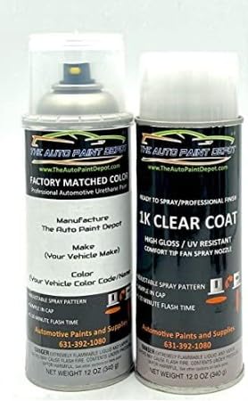 AUTO PAINT DEPOT Factory-Matched, Ultra-Premium Touch Up Paint Basecoat Aerosol with 1K Clearcoat KIT - 12.0 OZ Can - Compatible With 2025 Acura RDX Apex Blue (B621P) - MADE IN THE USA