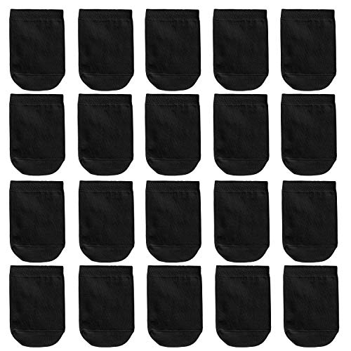 Preisvergleich Produktbild ANDERK 10 Paare Halbe Socken Damen Unsichtbare Rutschfeste Sneaker Socken, Schwarz