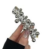 5pc Fashion Telephone Wire Elastic Hair Band Bubble Braid Pearl Phone Cord Tie Accessories Spiral Rubber Women(Grey)