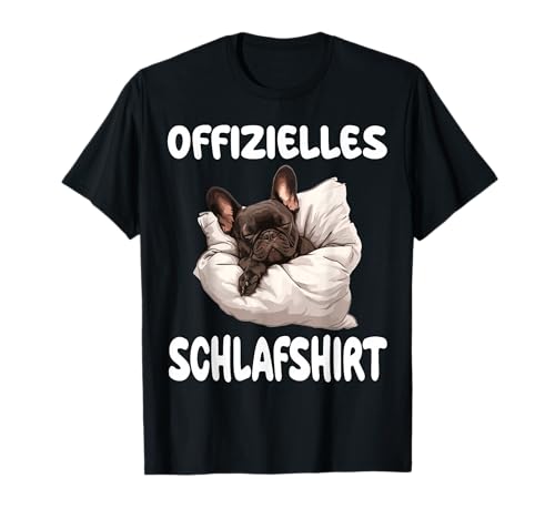 Schlafanzug Nachthemd Nachtwäsche Co. Lustiges Französische Bulldogge Frenchie Offizielles T-Shirt für Damen, Herren und Kinder, Schwarz, S, Kurzarm, Klassisch mit niedlicher Grafik, Unisex, Kinder