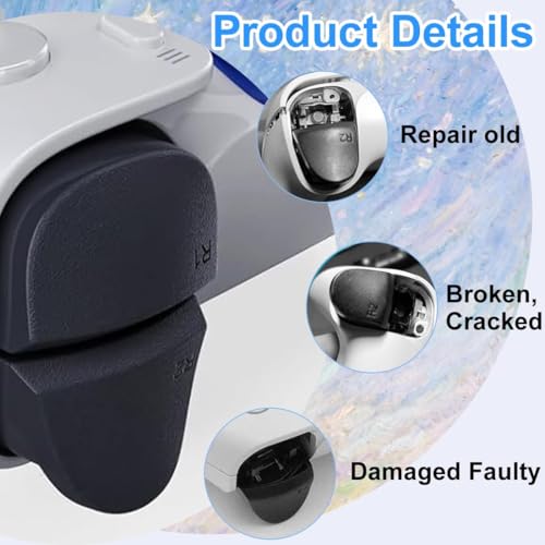 WUYJI Kits de accesorios de Playstation 5,Un juego de botones y resortes de repuesto L2, R2, L1 y R1 para el controlador Sony PlayStation PS5 (V1). - imagen 3