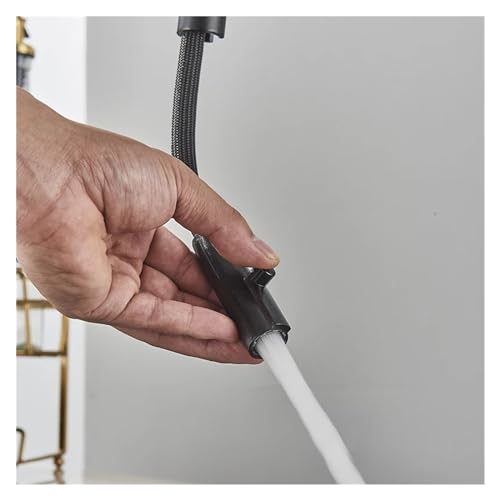 Robinet de cuisine noir moderne mitigeur douchette extractible - 6