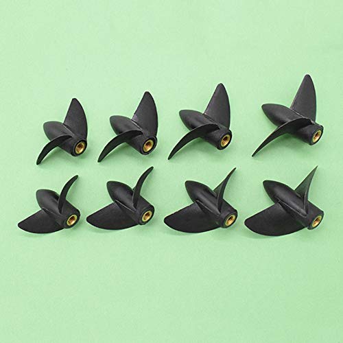 Rc Boat M4 Two Blades Paddle with Screw Thread 2 Blades Nylon Boat Propeller Positive, Reverse Propeller for 4mm Boat Shaft - (Color: D42mm Reverse)