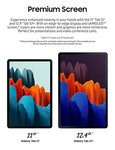 Samsung Galaxy Tab S7+ (5G Tablet) Lte/Wifi (Verizon), Mystic Black - 128 Gb (2020 Model - Us Version & Warranty) - Sm-T978Uzkavzw #TOP2