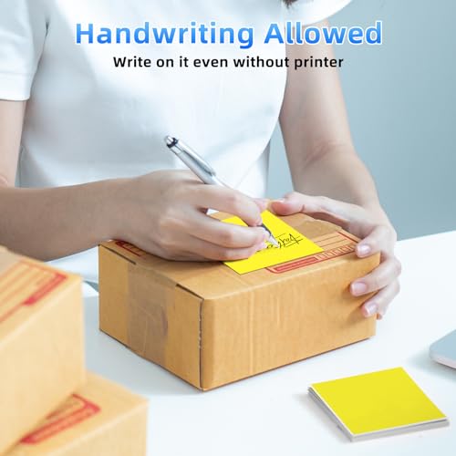 Image of 4x6 Thermal Labels, 1 Packs of 500 4x6 Fold Labels Yellow