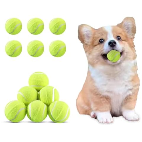 MEKAPLE 12 Pack Mini Tennis Balls for Pet Playing Fecth, 2 inch Dog Training Tennis Balls for Small Size Dogs, Interactive Dog Playing Balls Fits 2 inch Automatic Dog Ball Launcher Cover