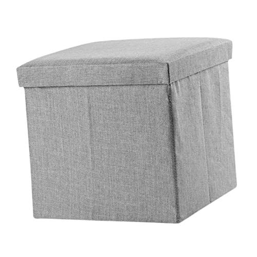 Tabouret de rangement pour articles ménagers coffre pliable en tissu - 2