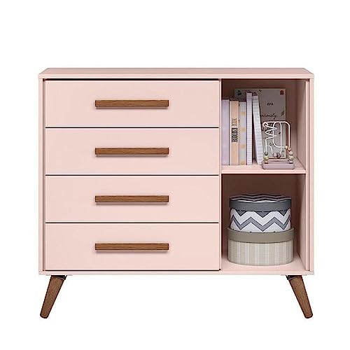 Cômoda Infantil Qencanto Retrô Qmovi Rosa