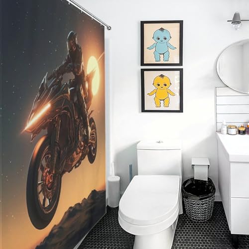 Rideau de douche de qualité supérieure moto étanche 183cm haut