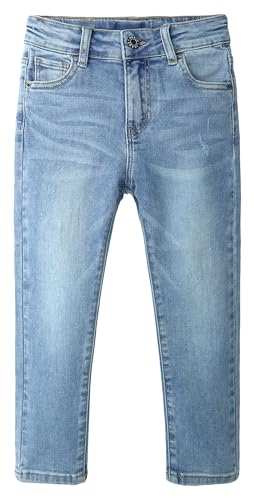 KIDSCOOL SPACE Boys Slim Fit Jeans,Kids Elastic Band Inside Ripped Stretch Denim Pants