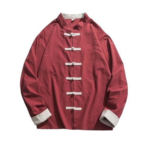Veste en lin homme col mandarin aux finitions artisanales