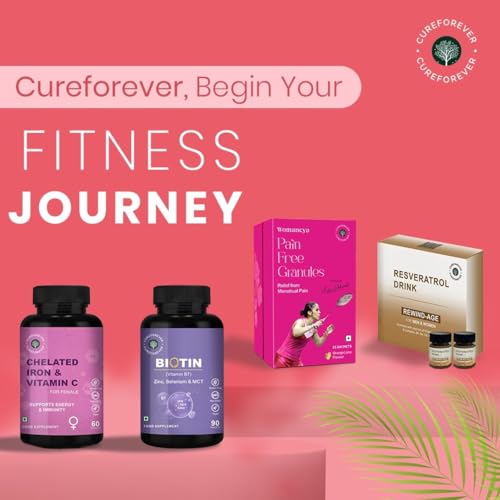 Image of CUREFOREVER Multivitamin Tablets for Women with Vitamin C, Zinc & Biotin | Complete Multivitamin for Women's Wellness | Supports Energy, Bone Health, Skin & Immunity - 180 Tablets