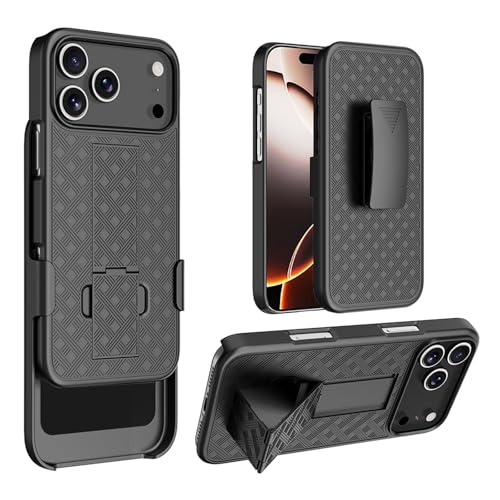 Coque iPhone 13 silicone noir avec béquille support clip rigide