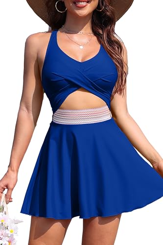 Maillot de bain galbant à coupe torsadée SHEKINI avec maintien optimal et dos croisé