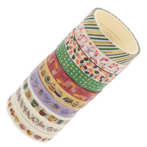ULDIGI 10rollos Cinta Adhesiva Washi Tape Cada Decorativa para Scrapbooking Cuadernos