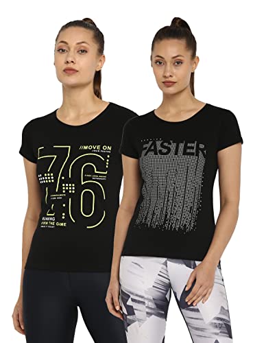 Image of Ap'pulse Women's Printed Short Sleeve Sport Tshirt Combo Pack
