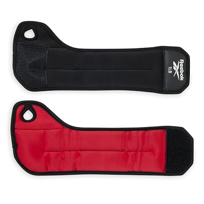 Reebok Wrist Weights, Wearable Weights with Thumb Loop for Arm Fitness, Boxing, Yoga, Walking & More, Polyester Spandex Wrist Wraps, Home Workout Essentials & Gym Accessories for Women & Men