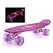 ZHEDYI Skateboard Enfant, Planches À roulettes Flash for Les Enfants, Roulement en Acier Chromé Planche À roulettes Complète, en Alliage Support Longues Planches À roulettes, Skateboards (Color : E)